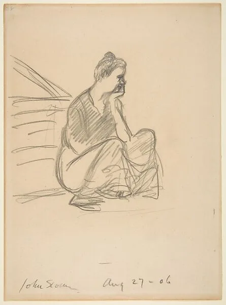 Crouching Woman — John Sloan
