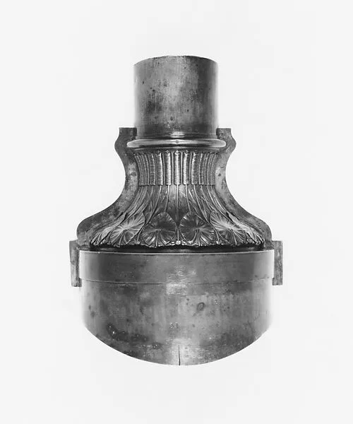 Full-size patterns for facsimiles of front and back halves of foot of Bryant Vase — Tiffany & Co.