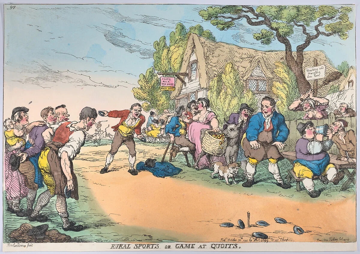 Rural Sports or Game at Quoits — Thomas Tegg|Thomas Rowlandson