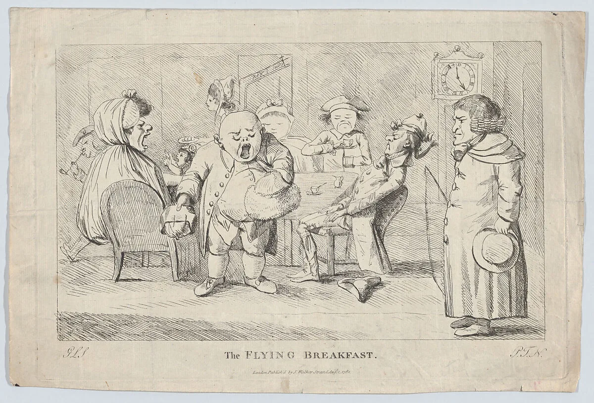 The Flying Breakfast — Anonymous, British, 19th century|John Walker|Thomas Rowlandson