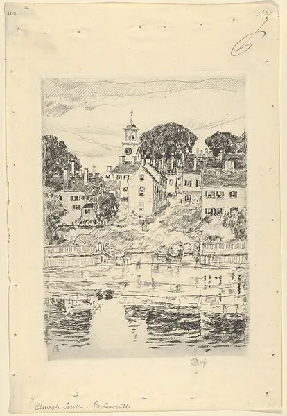 The Church Tower, Portsmouth — Childe Hassam