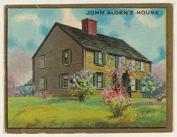 John Alden's House, from the "Historic Homes" series (T69), issued with Helmar Cigarettes by S. Anargyros Tobacco Company — S. Anargyros Tobacco Company
