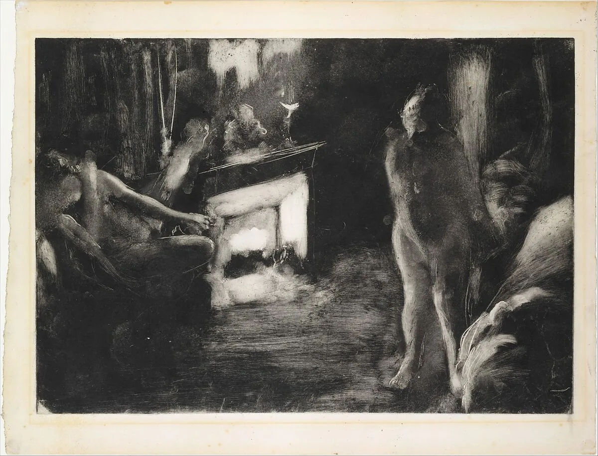 The Fireside — Edgar Degas