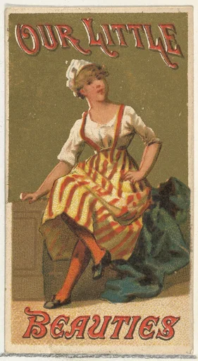 From the Girls and Children series (N58) promoting Our Little Beauties Cigarettes for Allen & Ginter brand tobacco products