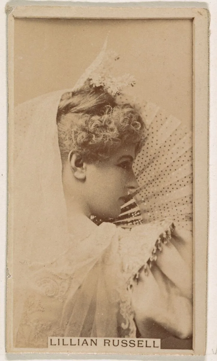 Lillian Russell, from the Actresses series (N245) issued by Kinney Brothers to promote Sweet Caporal Cigarettes — Kinney Brothers Tobacco Company