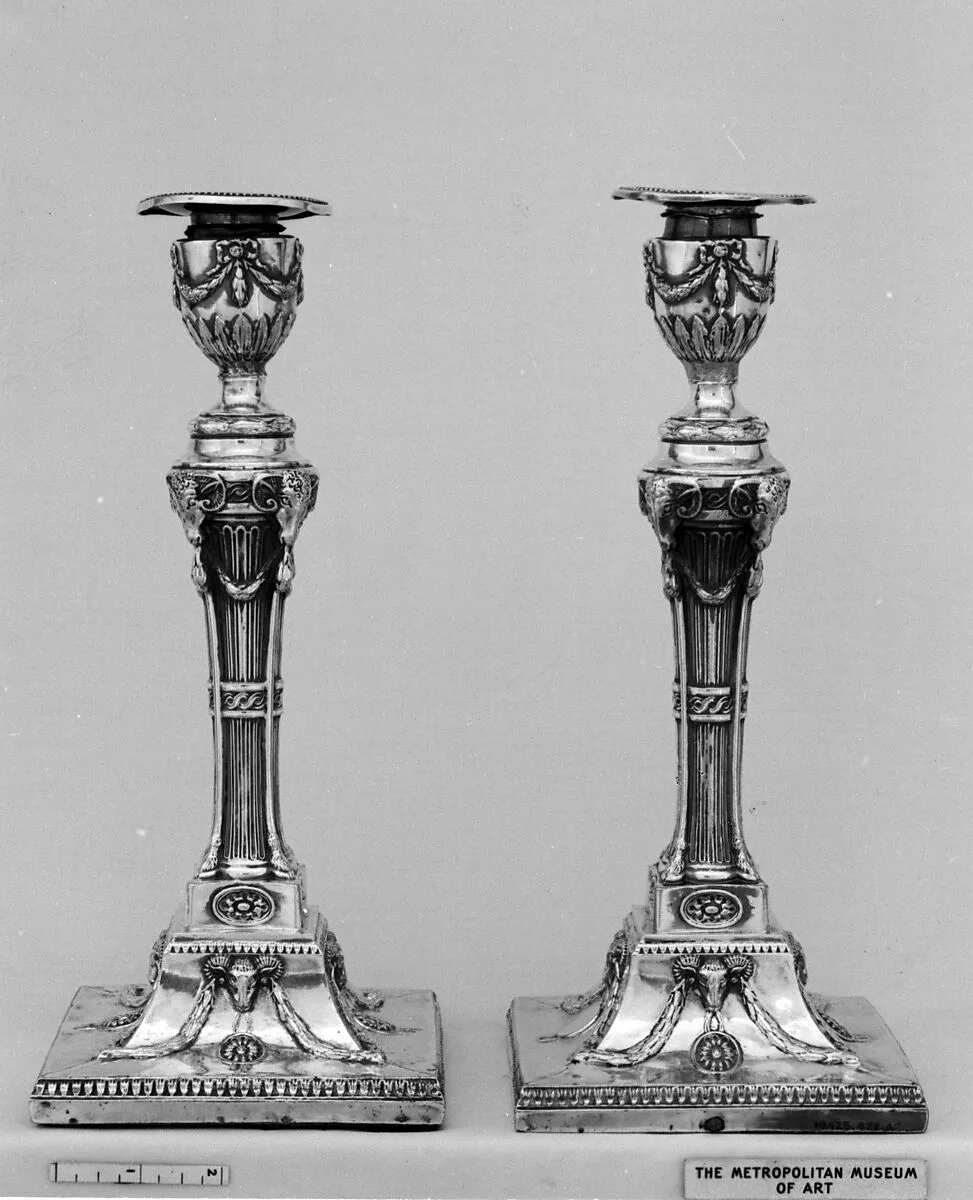 Pair of candlesticks — John Winter and Co.