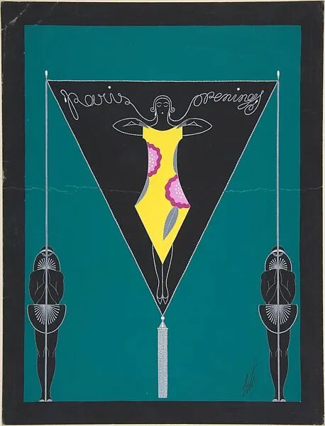 "Paris Openings": Cover Design for "Harper's Bazar" — Erté (Romain de Tirtoff)