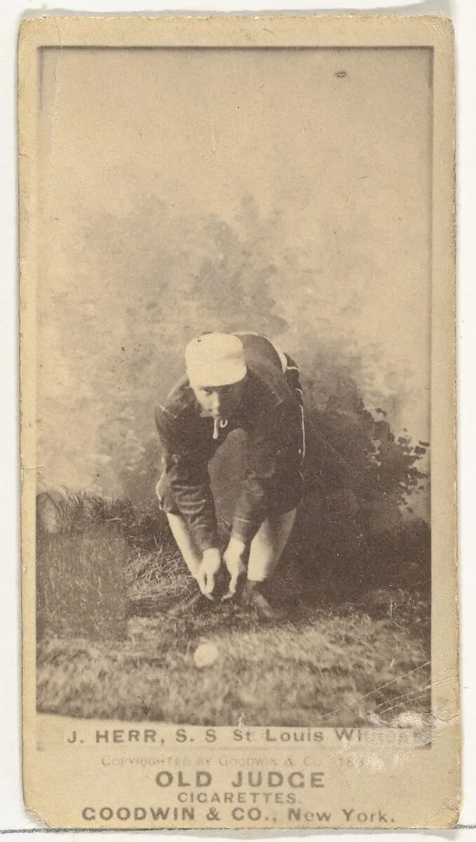 Herr, Shortstop, St. Louis Whites, from the Old Judge series (N172) for Old Judge Cigarettes — Goodwin & Company