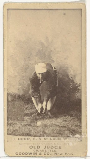 Herr, Shortstop, St. Louis Whites, from the Old Judge series (N172) for Old Judge Cigarettes