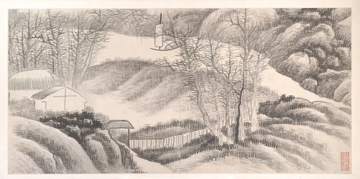 清 龔賢 十二月令山水圖 冊|Landscapes of the Twelve Months — Gong Xian