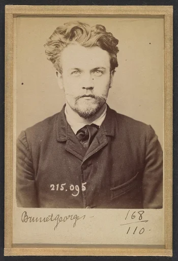 Brunet. Georges. 25 ans, né à Paris. Menuisier. Anarchiste. 4/2/94.