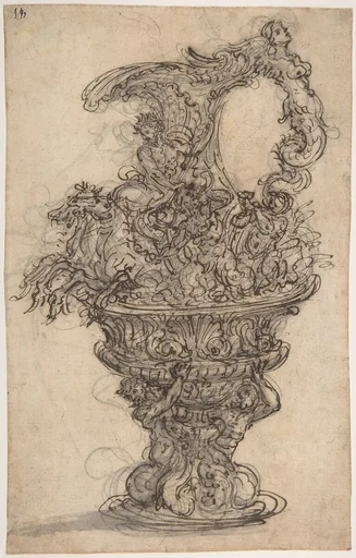 Design for a Ewer with Neptune on his Chariot
