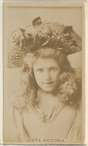 Vesta Victoria, from the Actors and Actresses series (N45, Type 8) for Virginia Brights Cigarettes