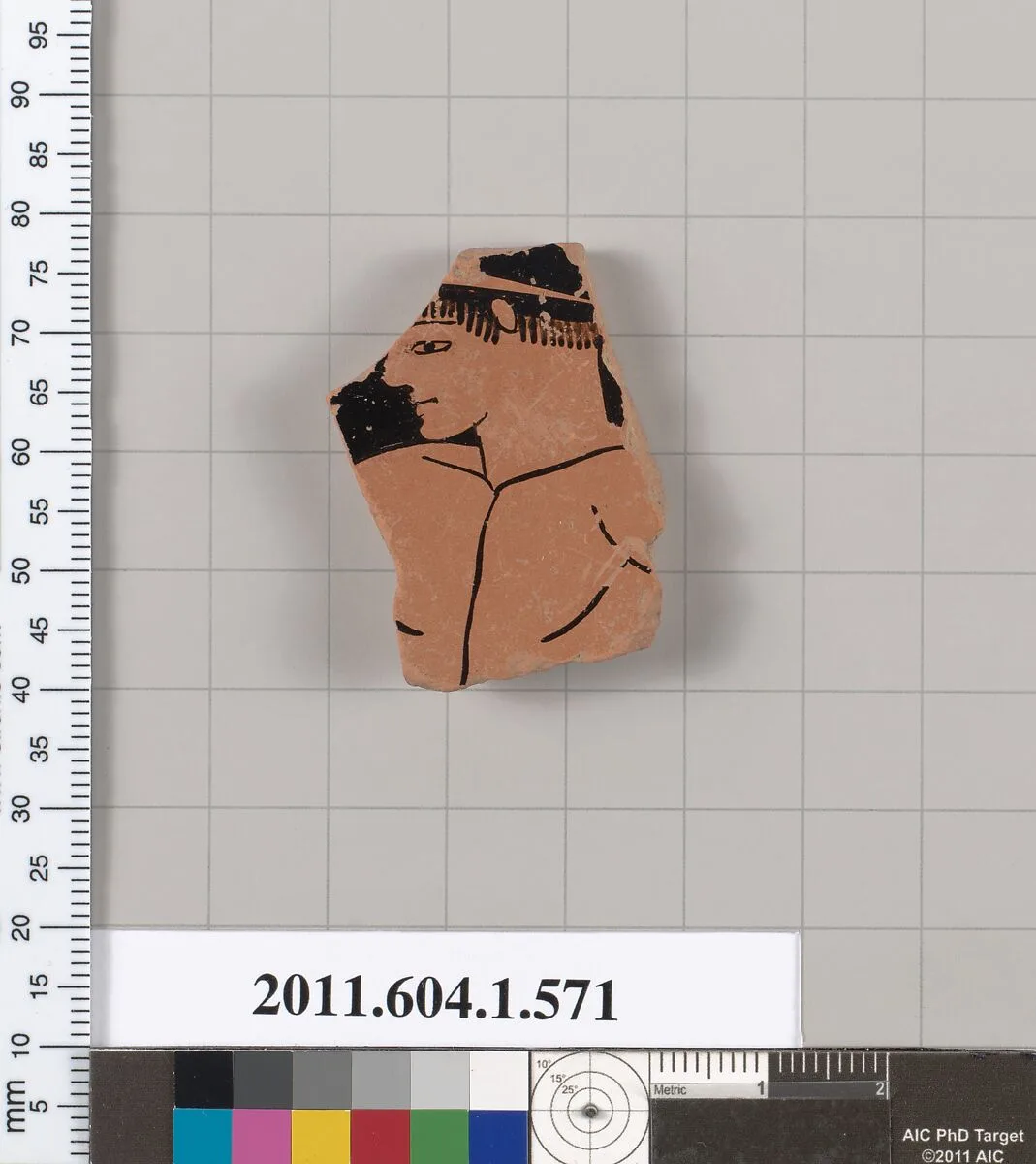 Terracotta fragment of a kylix (drinking cup) — Unknown