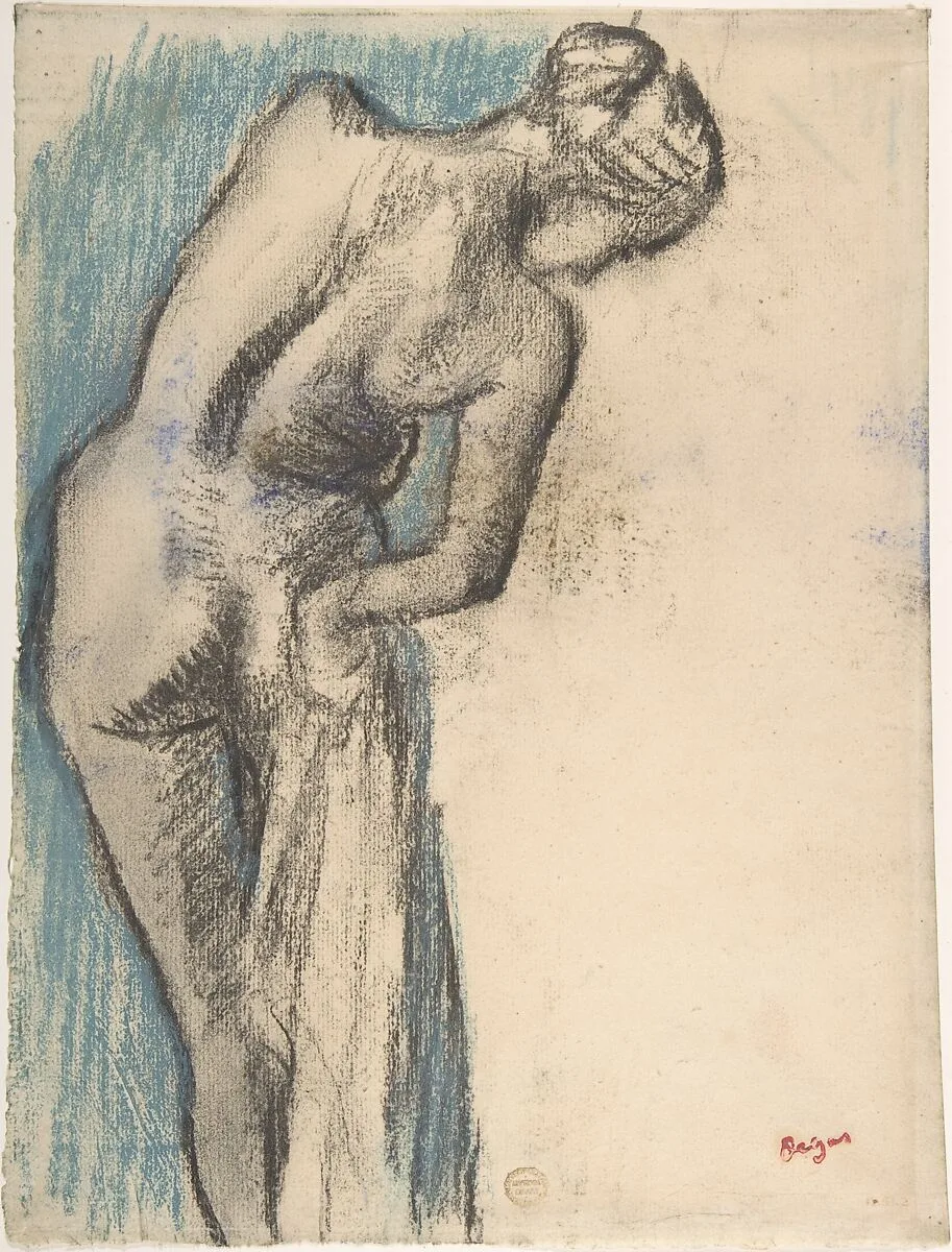 Bather Drying Herself — Edgar Degas