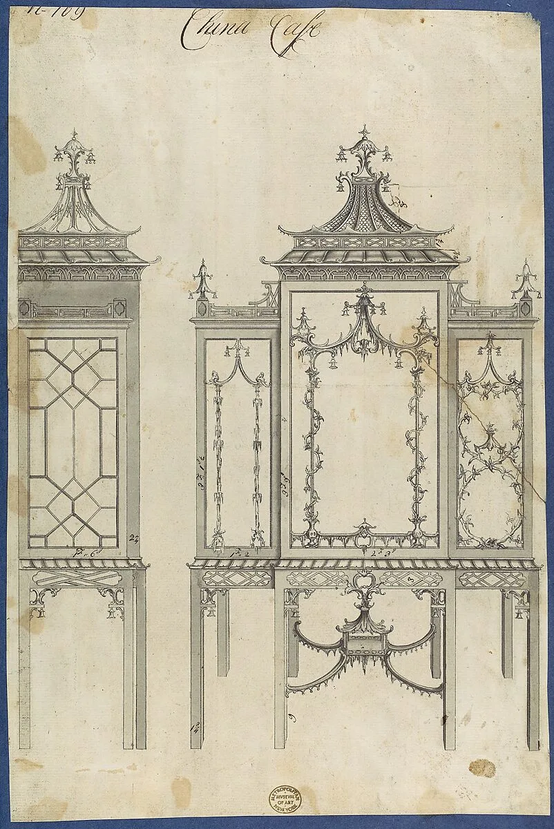 China Case, from Chippendale Drawings, Vol. II — Thomas Chippendale