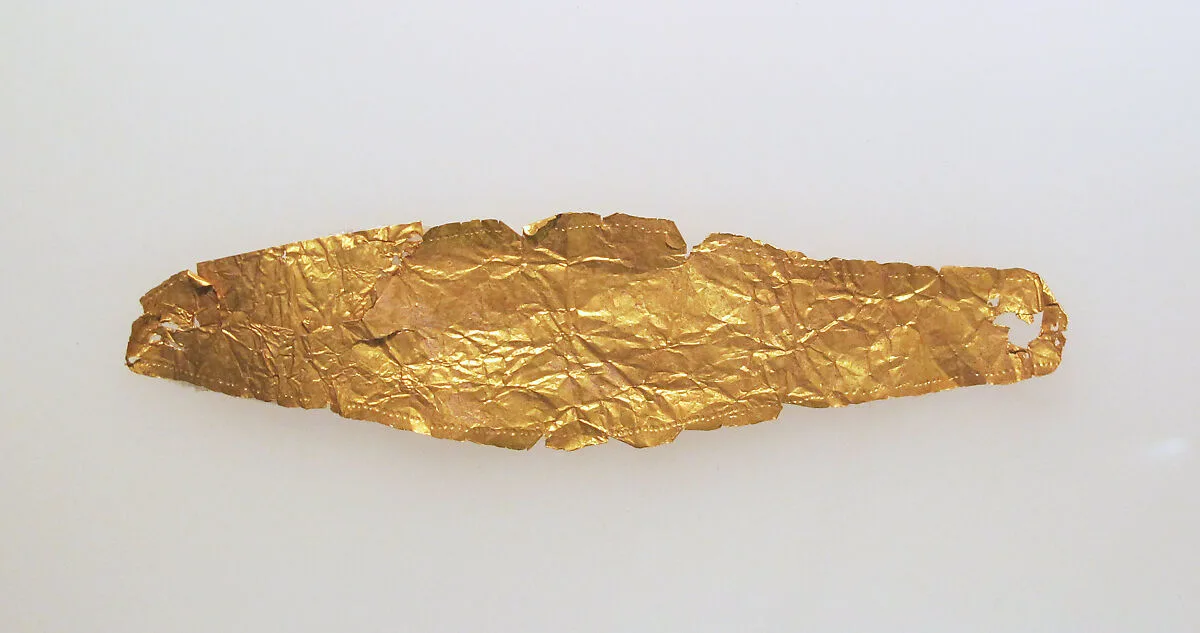 Frontlet of gold leaf — Unknown