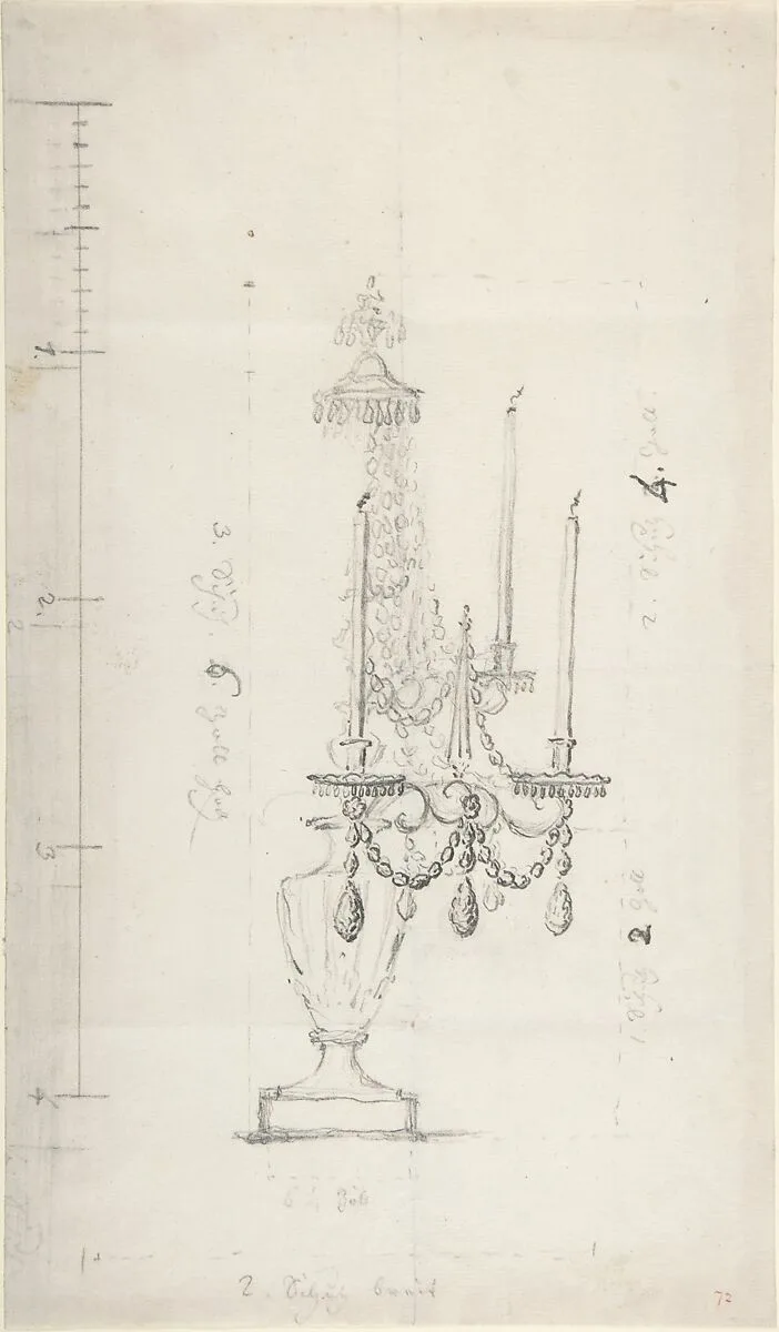 Designs for a Chandelier — Anonymous, French, 18th century
