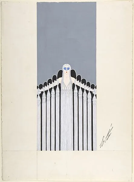 Design for "Porteuse" of "Premier Voile" for "Les Mariages," George White's Scandals, New York — Erté (Romain de Tirtoff)