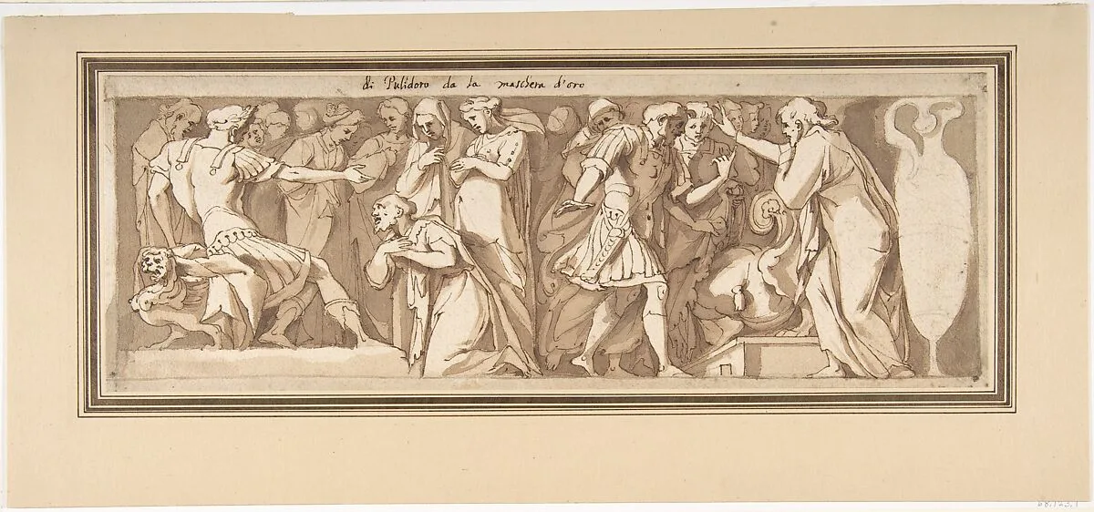 Scenes from Ancient History, after Polidoro da Caravaggio — Andrea Boscoli