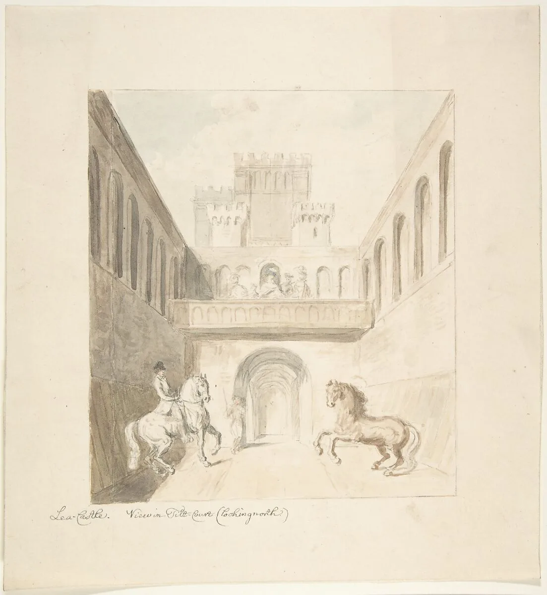 Lea Castle, View in Tilt-Court, Facing North — John Carter