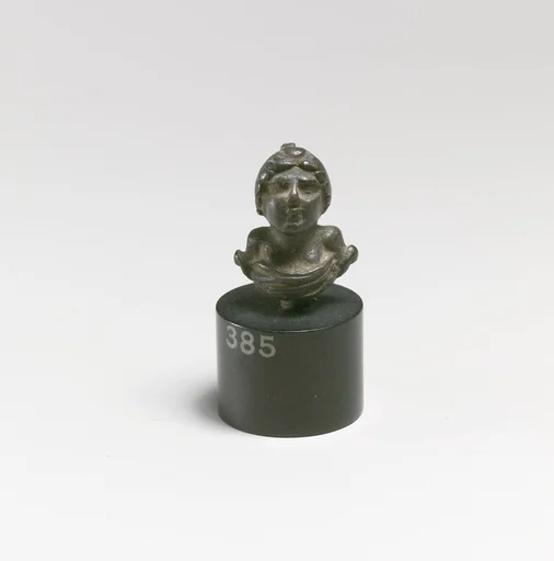 Bronze portrait bust of a girl