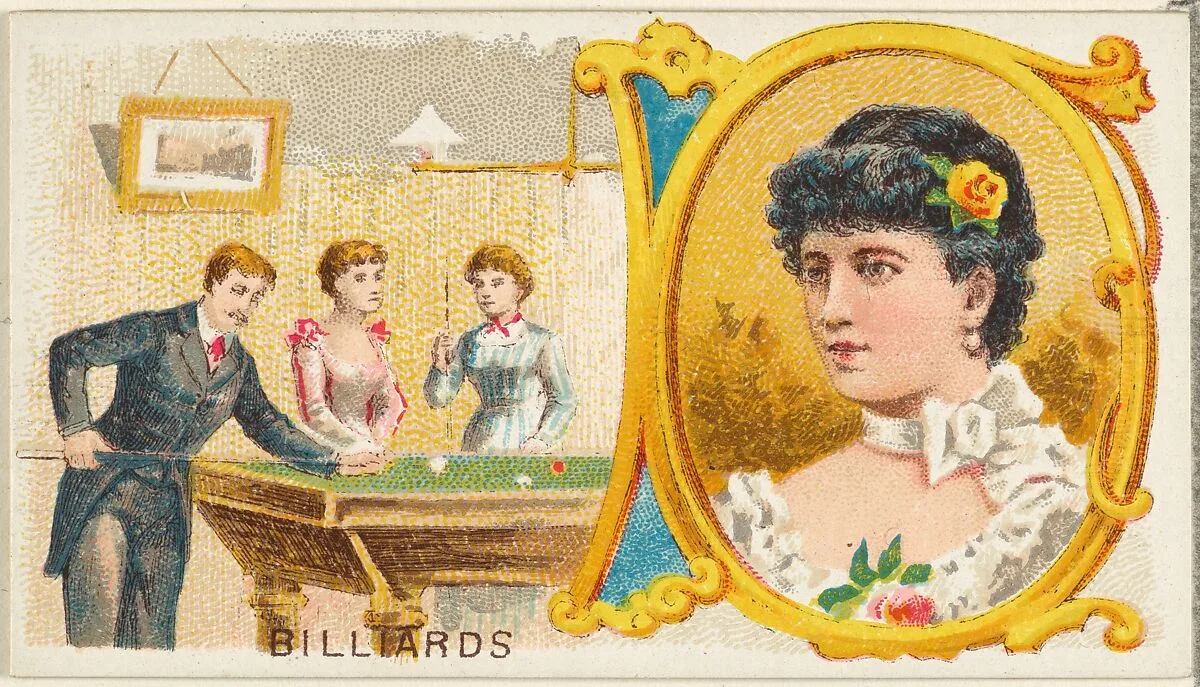 Billiards, from the Games and Sports series (N165) for Old Judge Cigarettes — Goodwin & Company