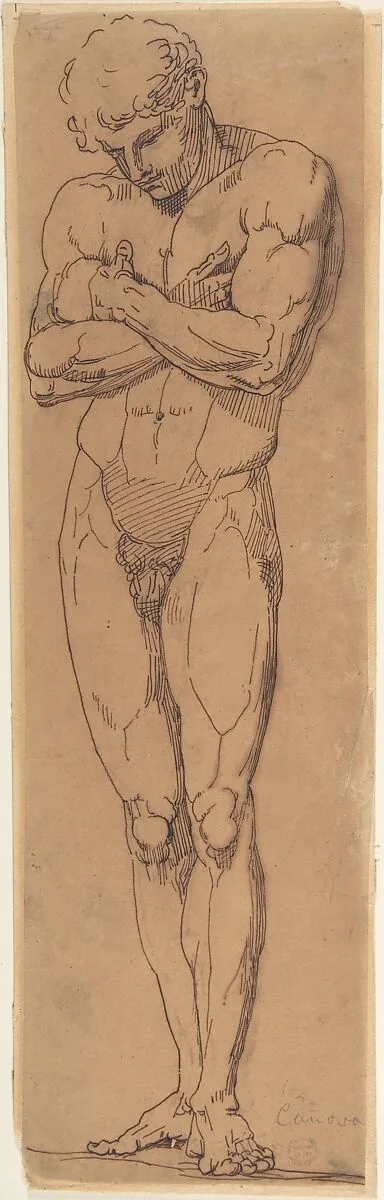 Nude Study — Antonio Canova|Anonymous, Italian, early 19th century