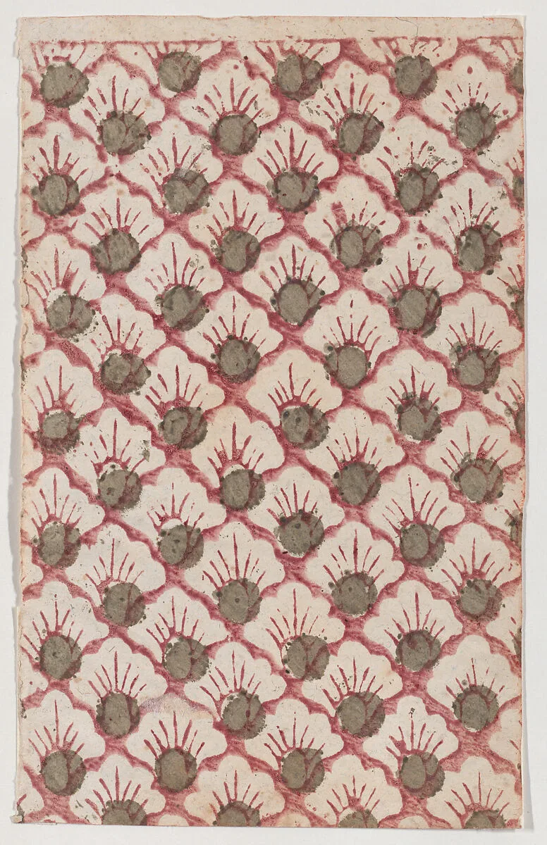 Sheet with overall pattern of petals — Anonymous
