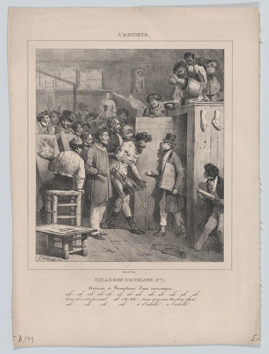 Responsibilities of an Atelier: Number 1: The Arrival and Reception of a Newcomer — Hippolyte Bellangé|Bernard et Frey