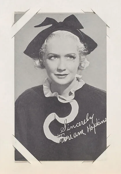 Miriam Hopkins from Movie Stars Exhibit Cards series (W401) — Unknown