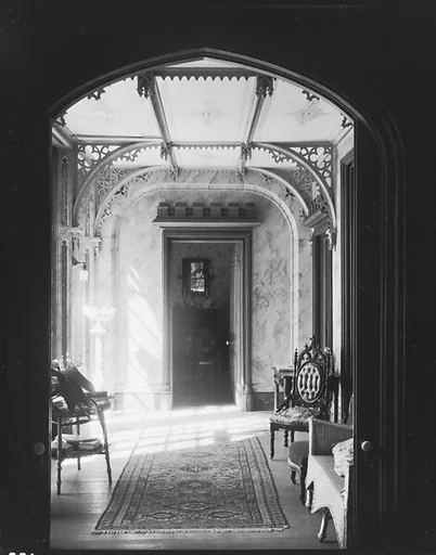 [Sitting Room Interior, Through Doorway, Residence of Gifford Cochran, Croton Falls, New York]