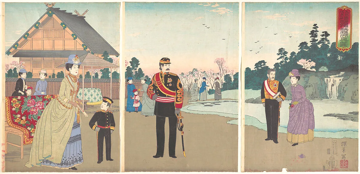 九段坂上靖国神社庭内真図|True View of the Courtyard of Yasukuni Shrine at Kudan Sakaue (Kudan Sakaue Yasukuni jinsha teinai shin zu) — Inoue Yasuji