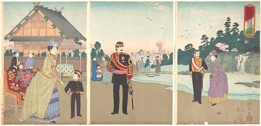 九段坂上靖国神社庭内真図|True View of the Courtyard of Yasukuni Shrine at Kudan Sakaue (Kudan Sakaue Yasukuni jinsha teinai shin zu)