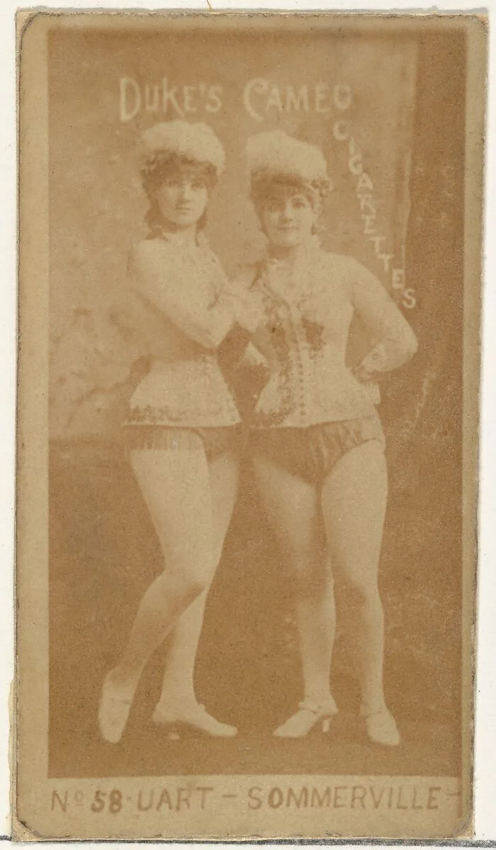 Card Number 58, Uart and Sommerville, from the Actors and Actresses series (N145-4) issued by Duke Sons & Co. to promote Cameo Cigarettes — W. Duke, Sons & Co.