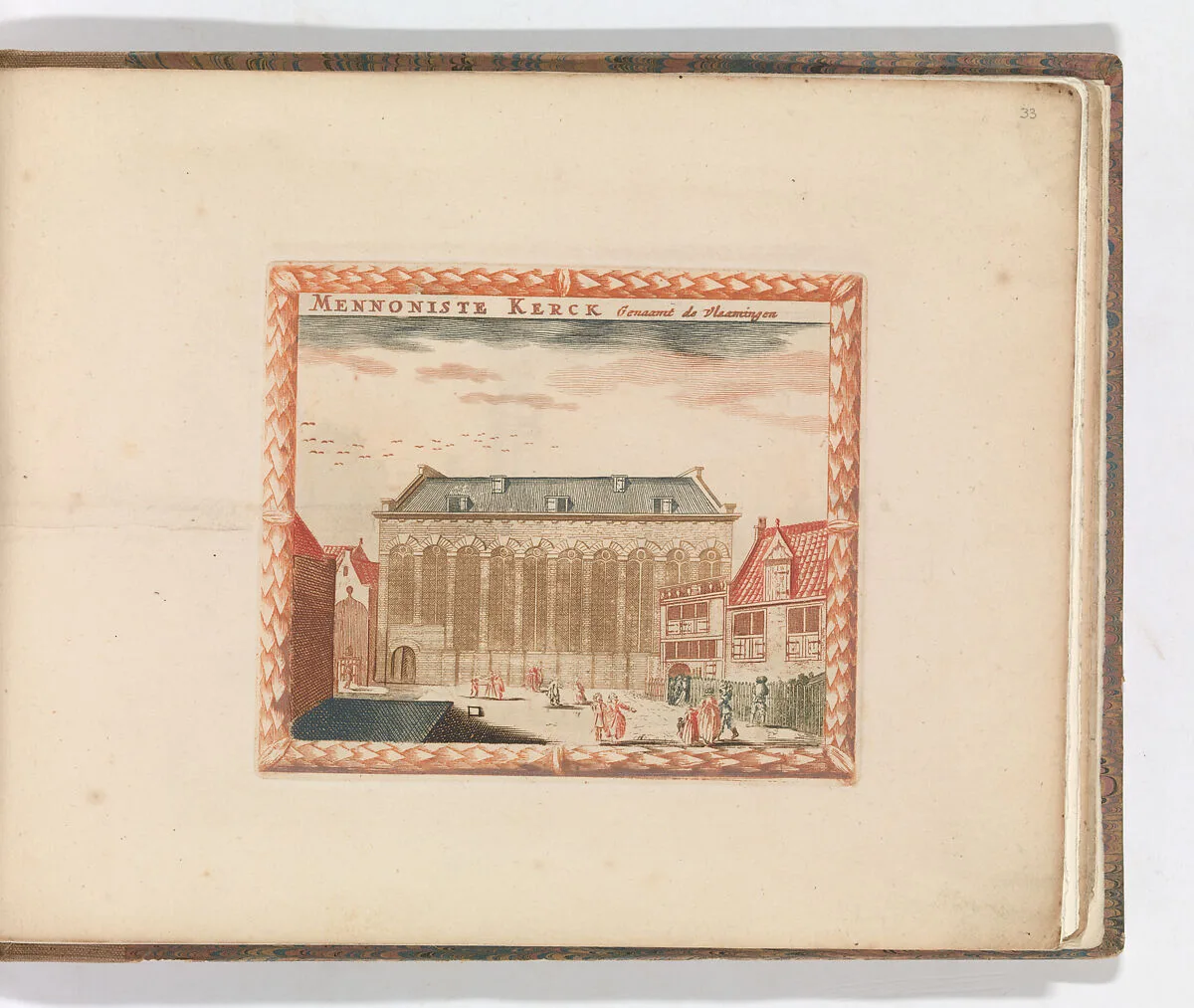'Mennoniste Kerckf', in: Tooneel Der Voornaamste Nederlands Huizen, En Lust Hoven, Naar T Leven Afgebeeld — Carel Allard