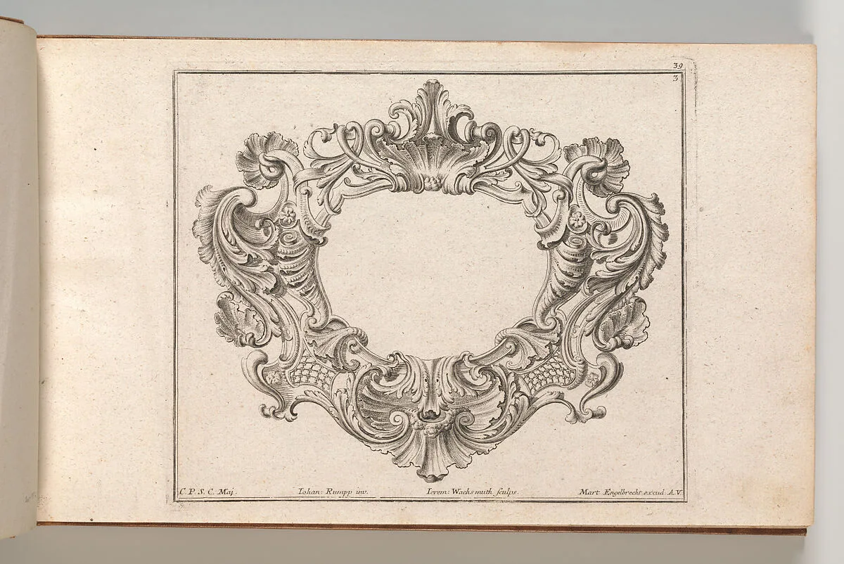 Design for a Cartouche, Plate 3 from 'Neü inventierte sehr dienstiche Schilde oder Cartouches' — Jeremias Wachsmuth|Johannes Rumpp|Martin Engelbrecht