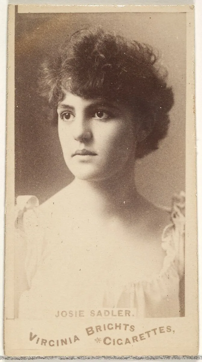 Josie Sadler, from the Actors and Actresses series (N45, Type 1) for Virginia Brights Cigarettes — Allen & Ginter