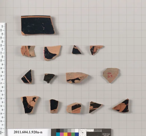 Terracotta fragments of kylikes (drinking cups)