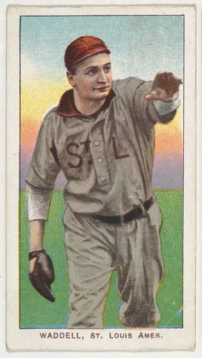 Waddell, St. Louis, American League, from the White Border series (T206) for the American Tobacco Company