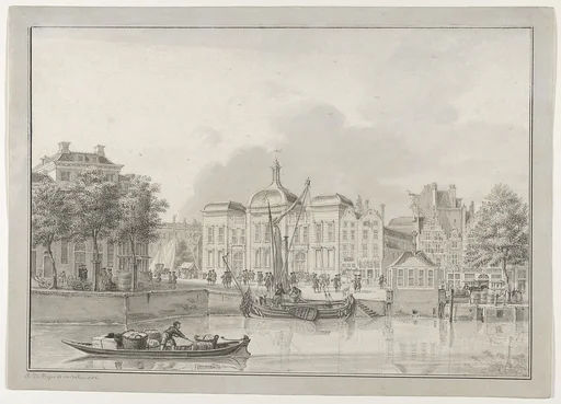 The Old Stock Exchange (Koopmansbeurs), Rotterdam, seen from the East, with the Kolk and the Beursplein in the Foreground