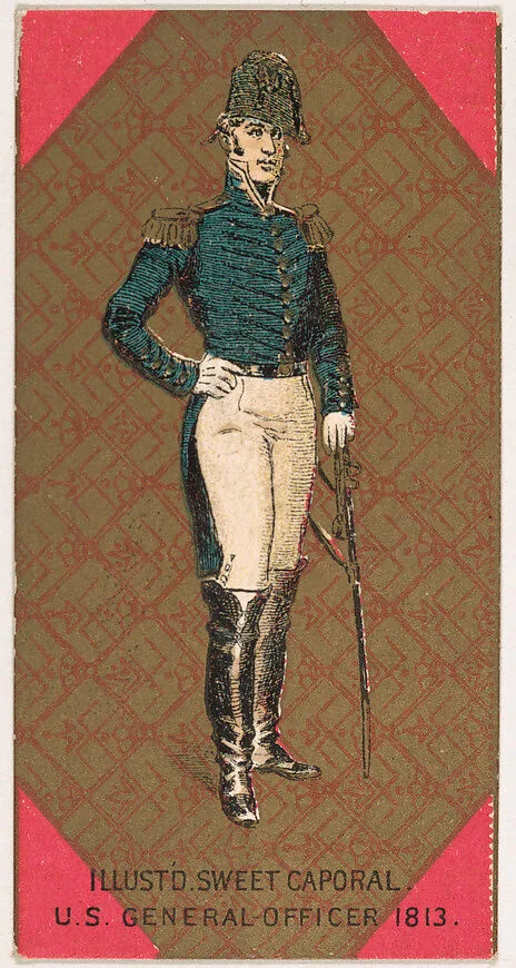 General Officer, United States Army, 1813, from the Military Series (N224) issued by Kinney Tobacco Company to promote Sweet Caporal Cigarettes — Kinney Brothers Tobacco Company