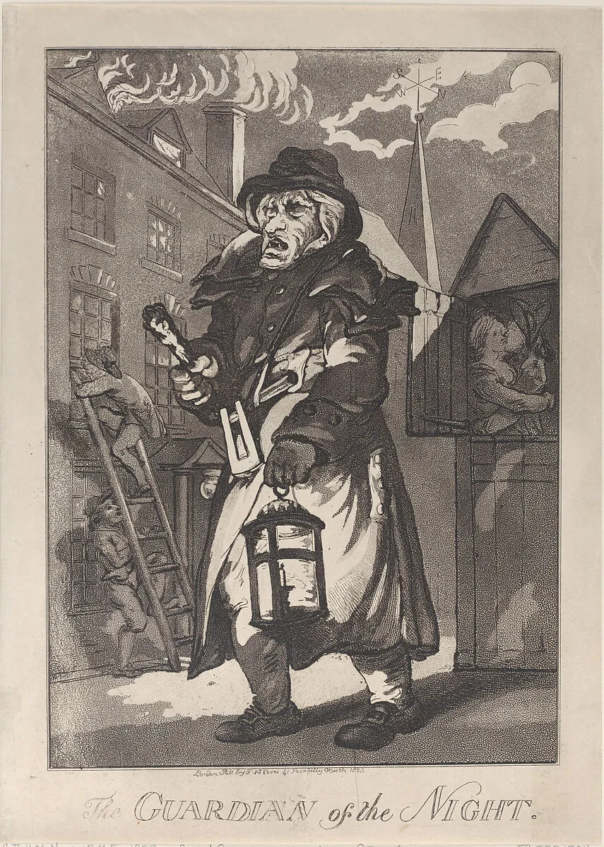 The Guardian of the Night — S. W. Fores|Thomas Rowlandson