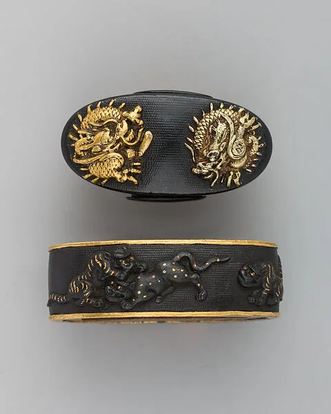 Sword-Hilt Collar and Pommel (Fuchigashira) — Unknown