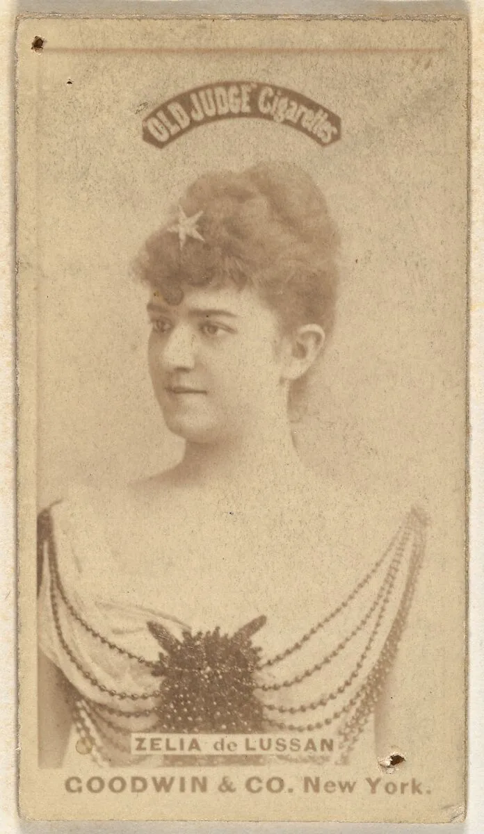 Zelia de Lussan, from the Actors and Actresses series (N171) for Old Judge Cigarettes — Goodwin & Company