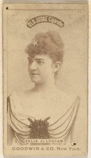 Zelia de Lussan, from the Actors and Actresses series (N171) for Old Judge Cigarettes