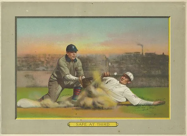Safe at Third, from Turkey Red Cabinets (T3) — American Tobacco Company