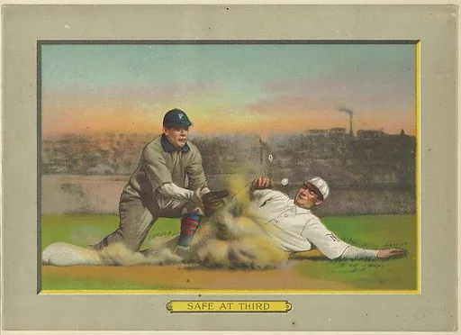 Safe at Third, from Turkey Red Cabinets (T3)