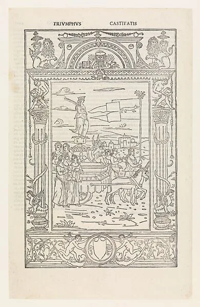The Triumph of Chastity (page from 'The Triumphs of Petrarch') — Anonymous, Italian