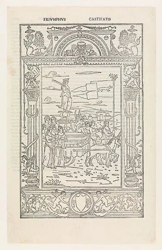 The Triumph of Chastity (page from 'The Triumphs of Petrarch')